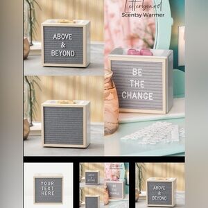 Scentsy NEW Wax Warmer Letterboard w/ Letters And Symbols Retired New In Box!